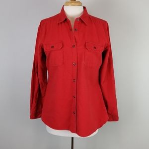 Woolrich Flannel Snap Up Shirt Red Size Large